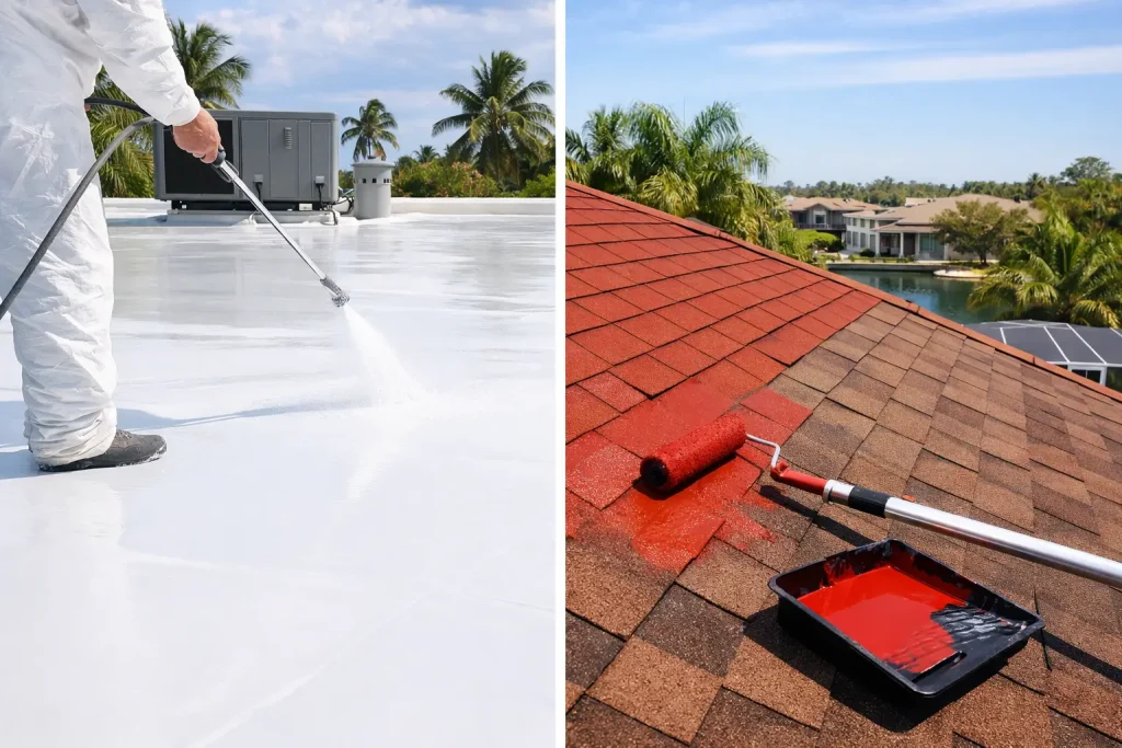 Roof Coating Versus Roof Paint for Florida Homes
